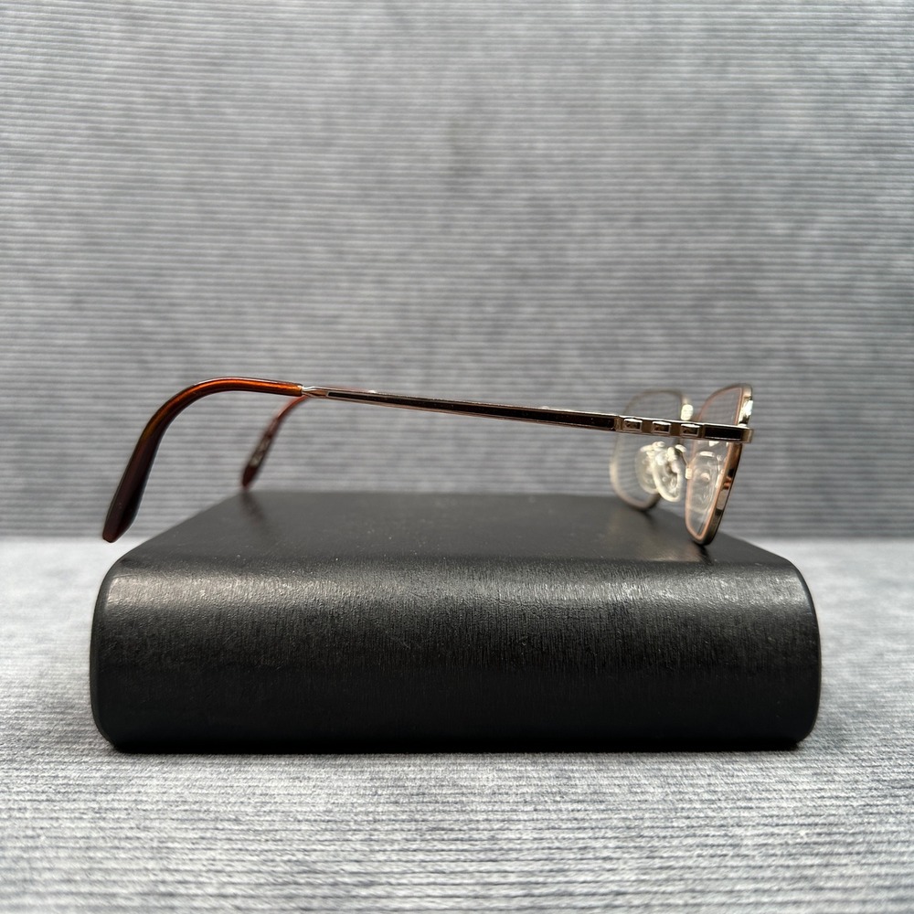 Stetson 230 Zyloware Gold Metal Rectangular Eyeglasses Frames 55-17-145 Y2k - Picture 2 of 15